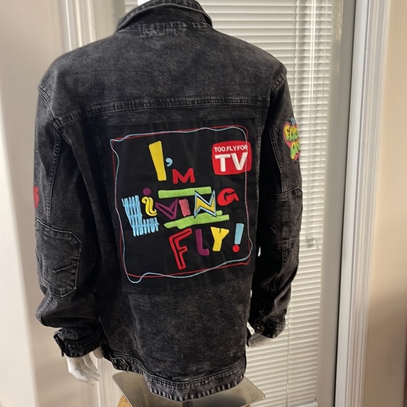 Born Fly Living Fly Black Wash Stretch Denim Button Front Jacket XXL - Picture 3 of 13